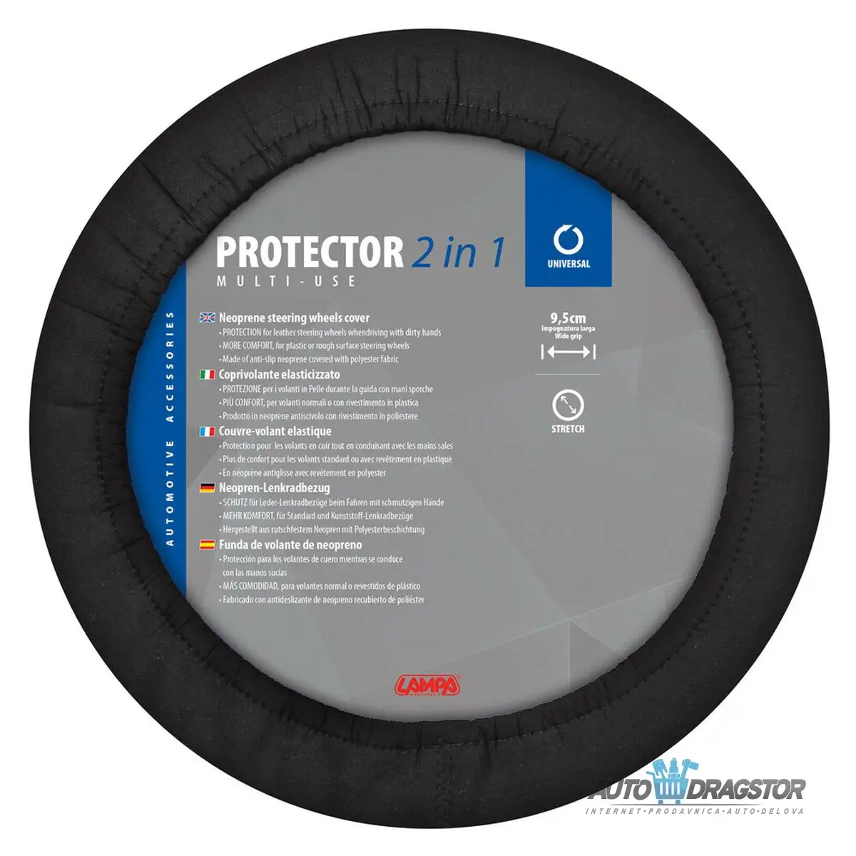 OBLOGA VOLANA 34-45CM CRNA 