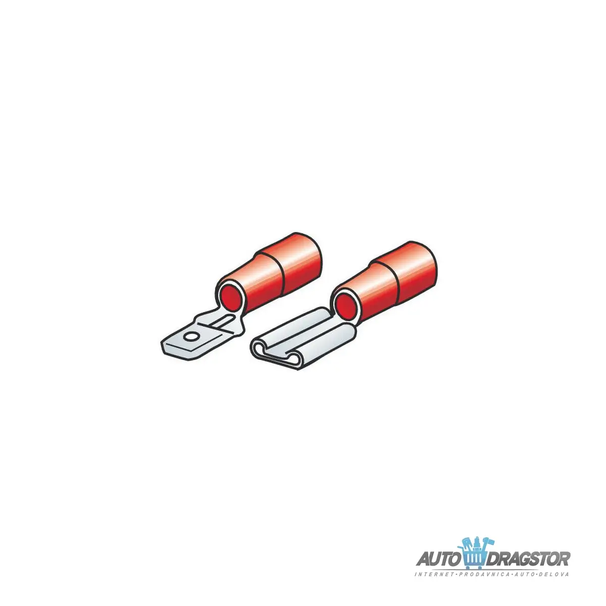 KABLOVSKA STOPA BUKSNA 6.3x0.8mm ZA KABLOVE 0.5-1.5mm2.SET SADRŽI 40KOM (20 MUŠKIH/20 ŽENSKIH) 