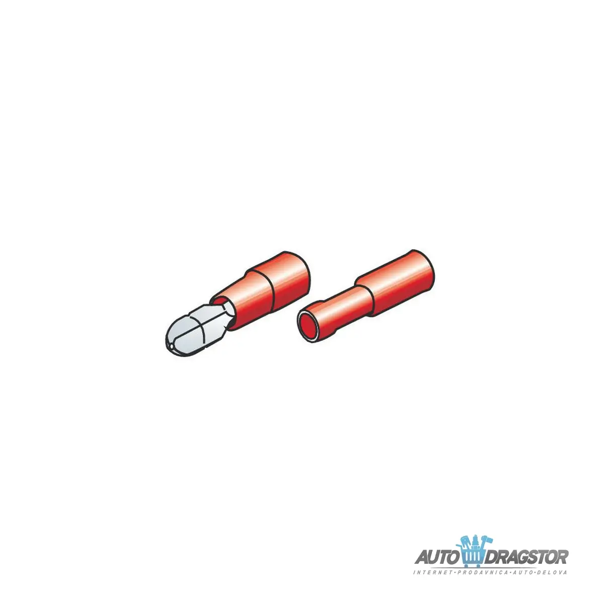 DŽEK ZA KABAL CRVENI 4mm ZA KABLOVE OD0.5-1.5mm2 40KOM (20 KOM MUŠKIH/20 KOM ŽENSKIH) 