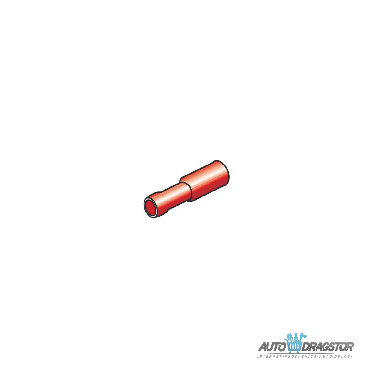 PAPUČICA OKRUGLA ŽENSKA CRVENA 4mm ZA KABLOVE 0.5-1.5mm2 10KOM 