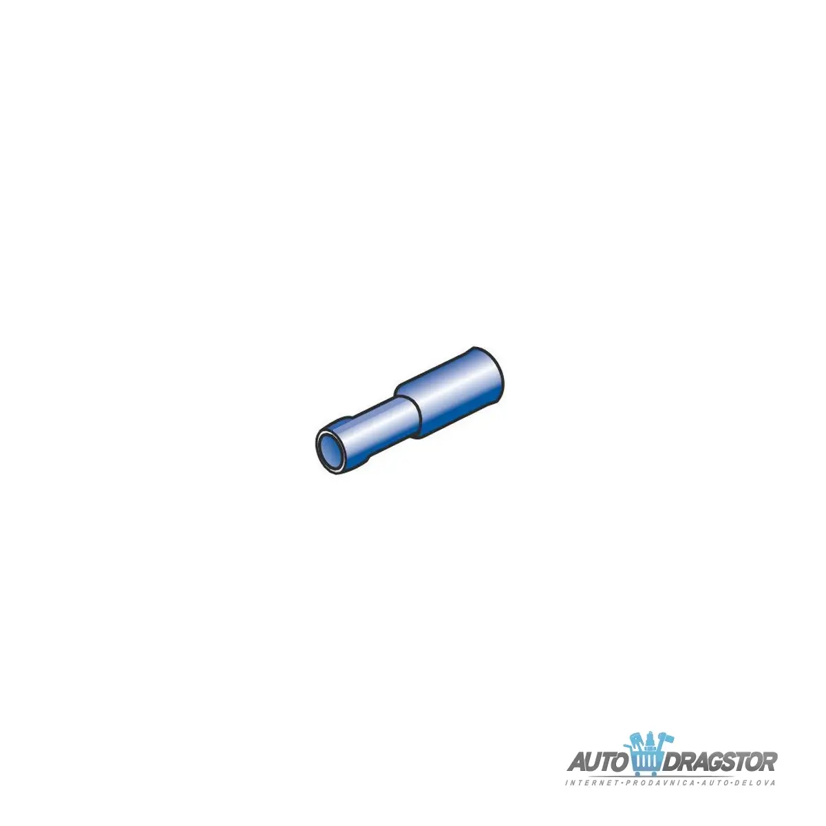 PAPUČICA OKRUGLA ŽENSKA PLAVA 4mm ZA KABLOVE 1.5-2.5mm2 10KOM 