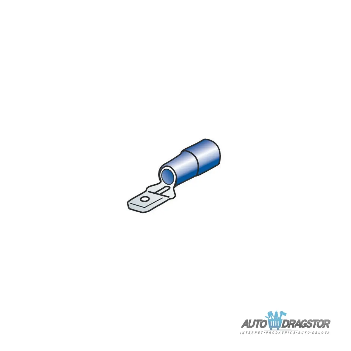 KABLOVSKA MUŠKA BUKSNA RAVNA 6.3x0.8mm ZA KABLOVE 1.5-2.5m2 PLAVA 10KOM 