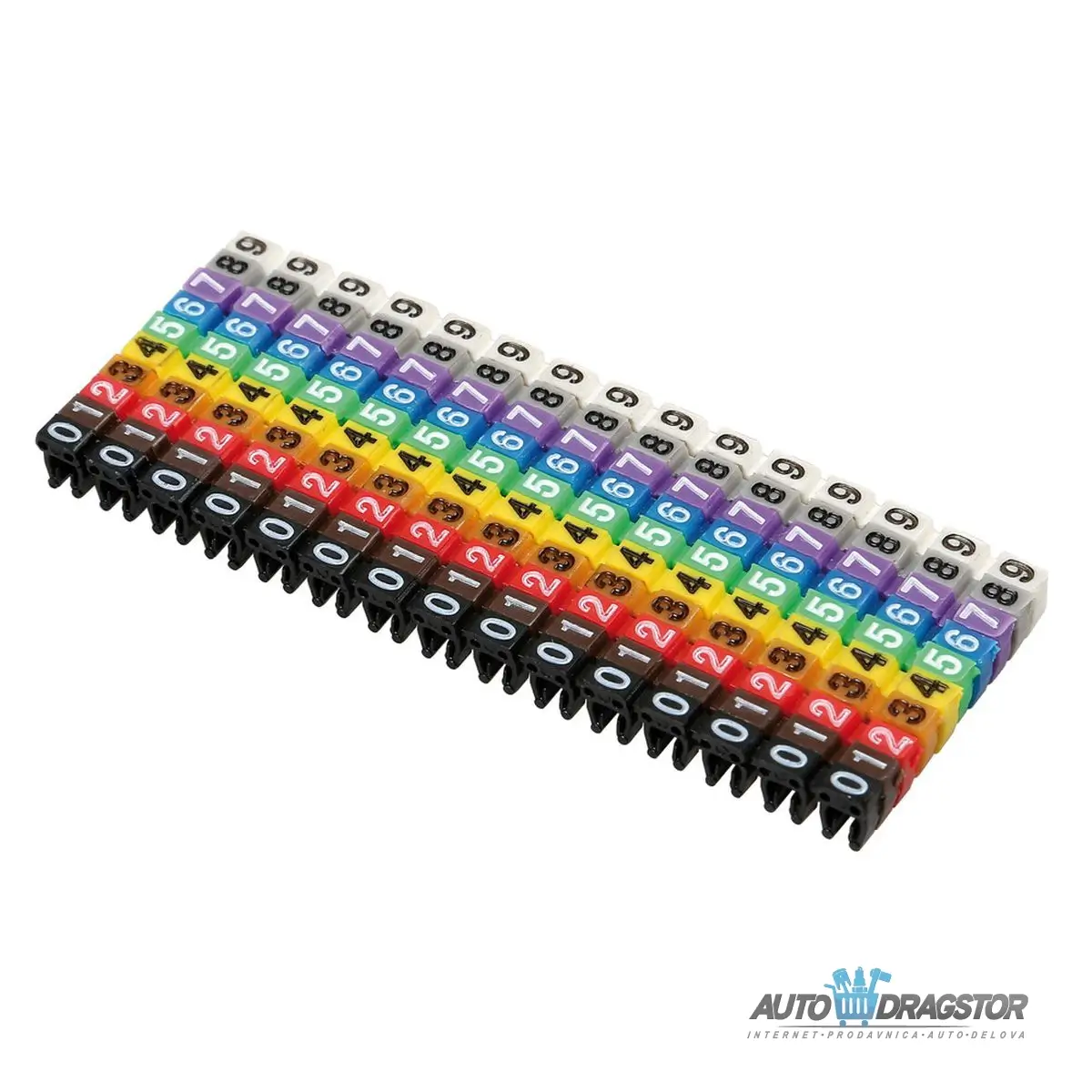 NUMERATORI ZA KABLOVE SET 150KOM ZA KABLOVE OD 1.5mm2 I PREČNIKA OKO 4mm 