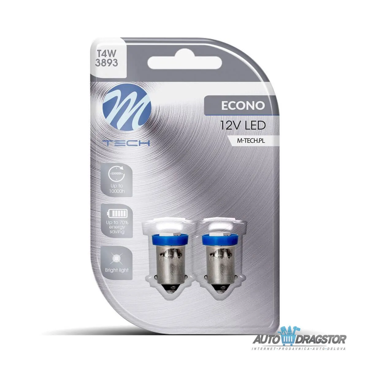 SIJALICA 12V T4 Ba9s LED 1xSMD5050 2KOM PLAVA 