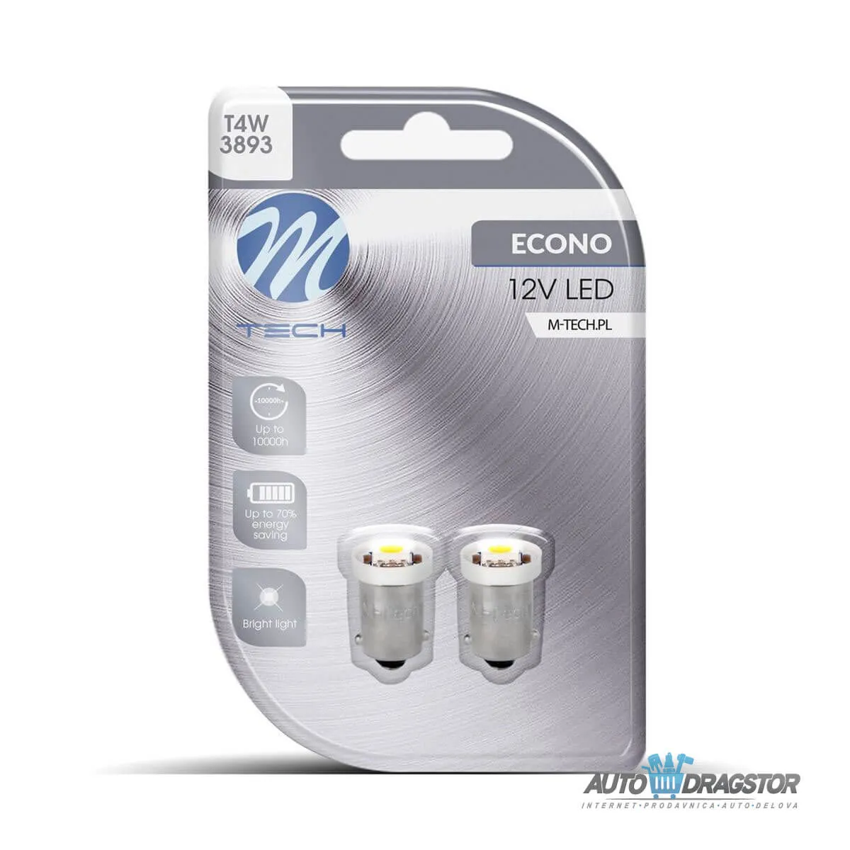 SIJALICA 12V T4 Ba9s LED 1xSMD5050 2KOM BELA 