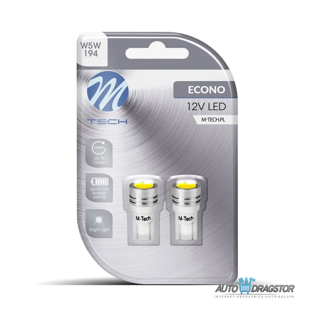 SIJALICA 12V W5W HP W2.1x9.5d LED BELA 2KOM 