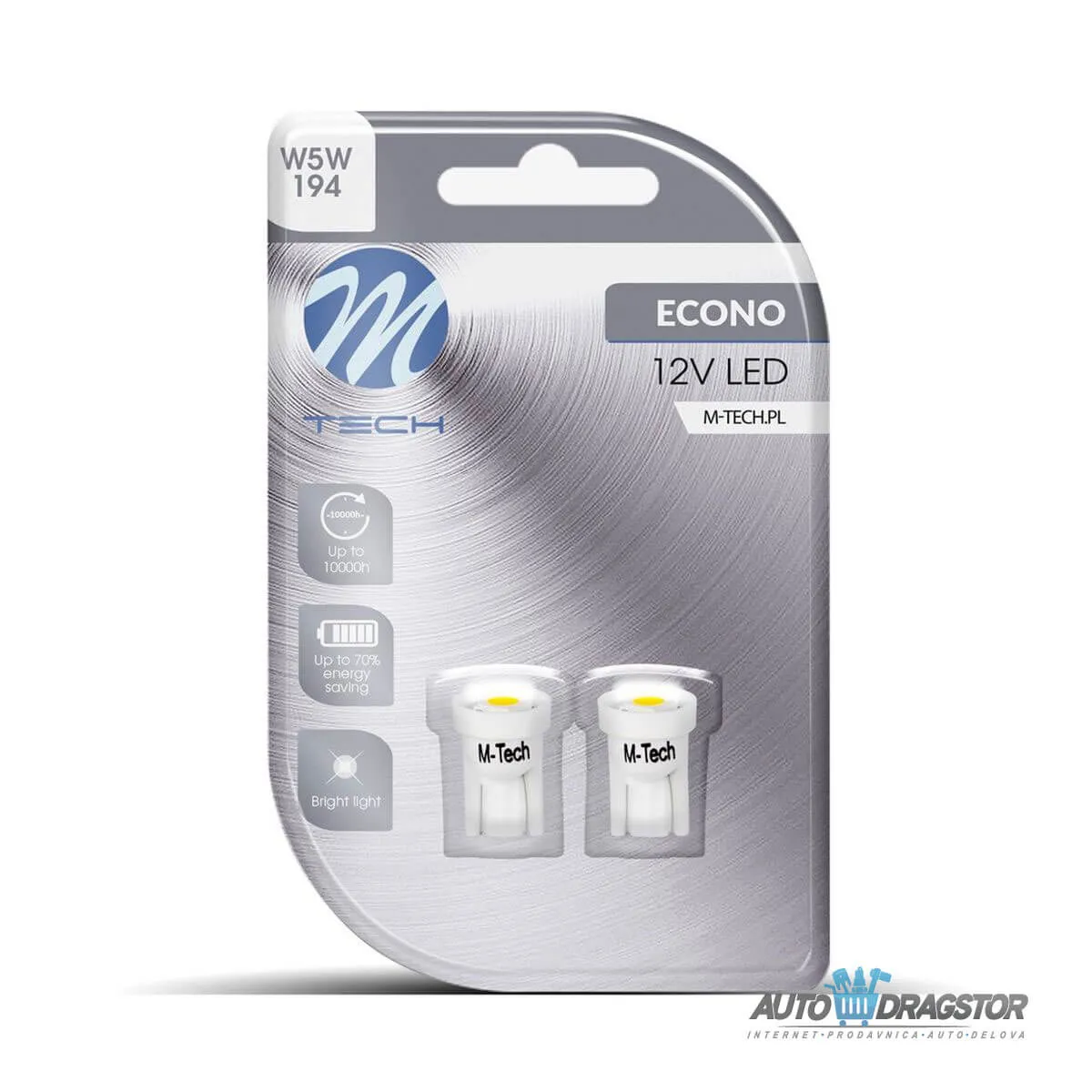 SIJALICA 12V W5W W2.1X9.5 LED 1xSMD5050 2KOM 