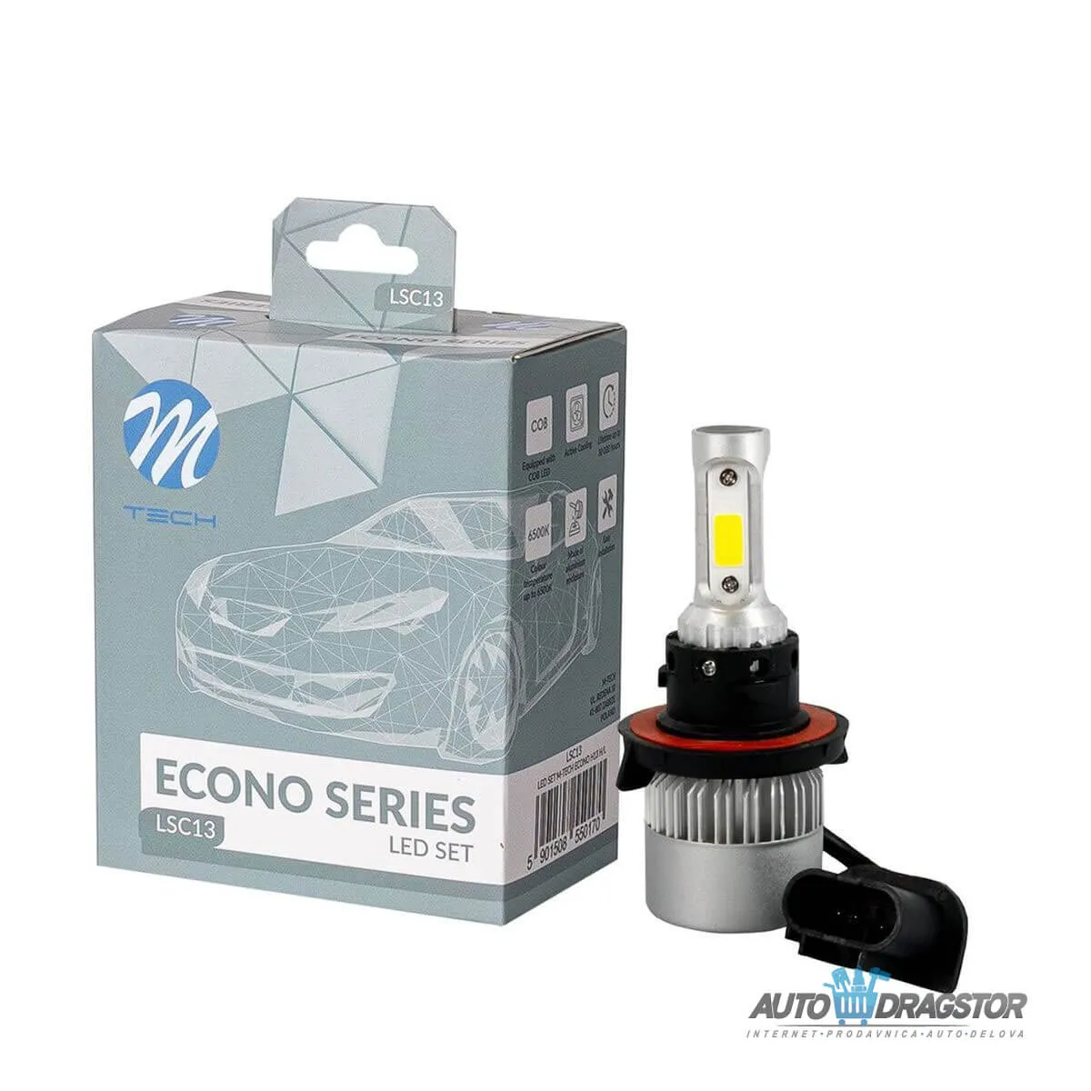 SIJALICA 12V H13 80W 6500K/10000LM SET 2KOM 