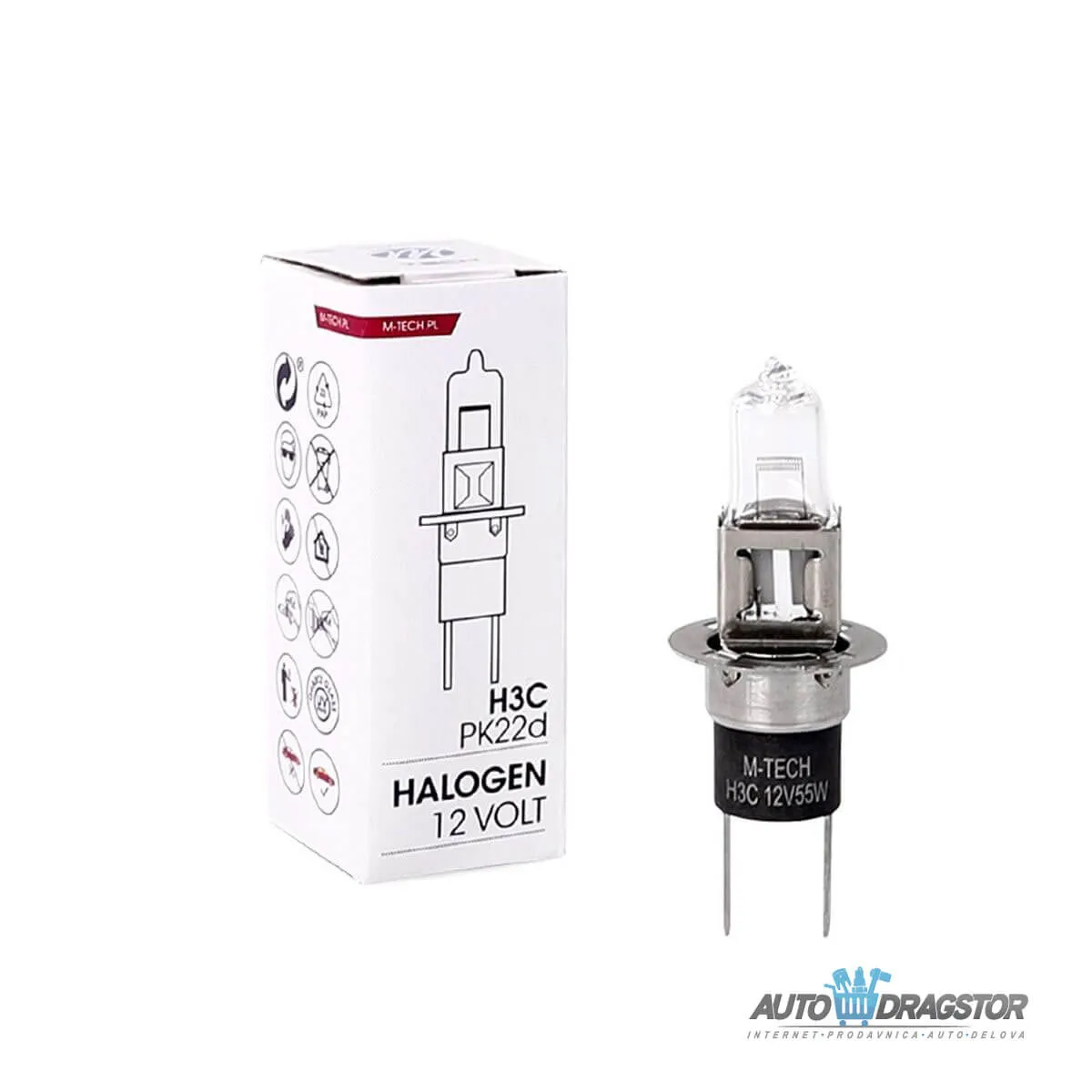 SIJALICA 12V H3C 55W PK22D 