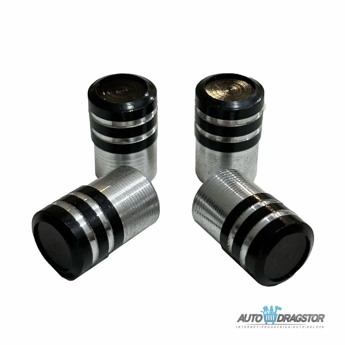 KAPICE VENTILA ALUMINIJUMSKE 4KOM CRNE 