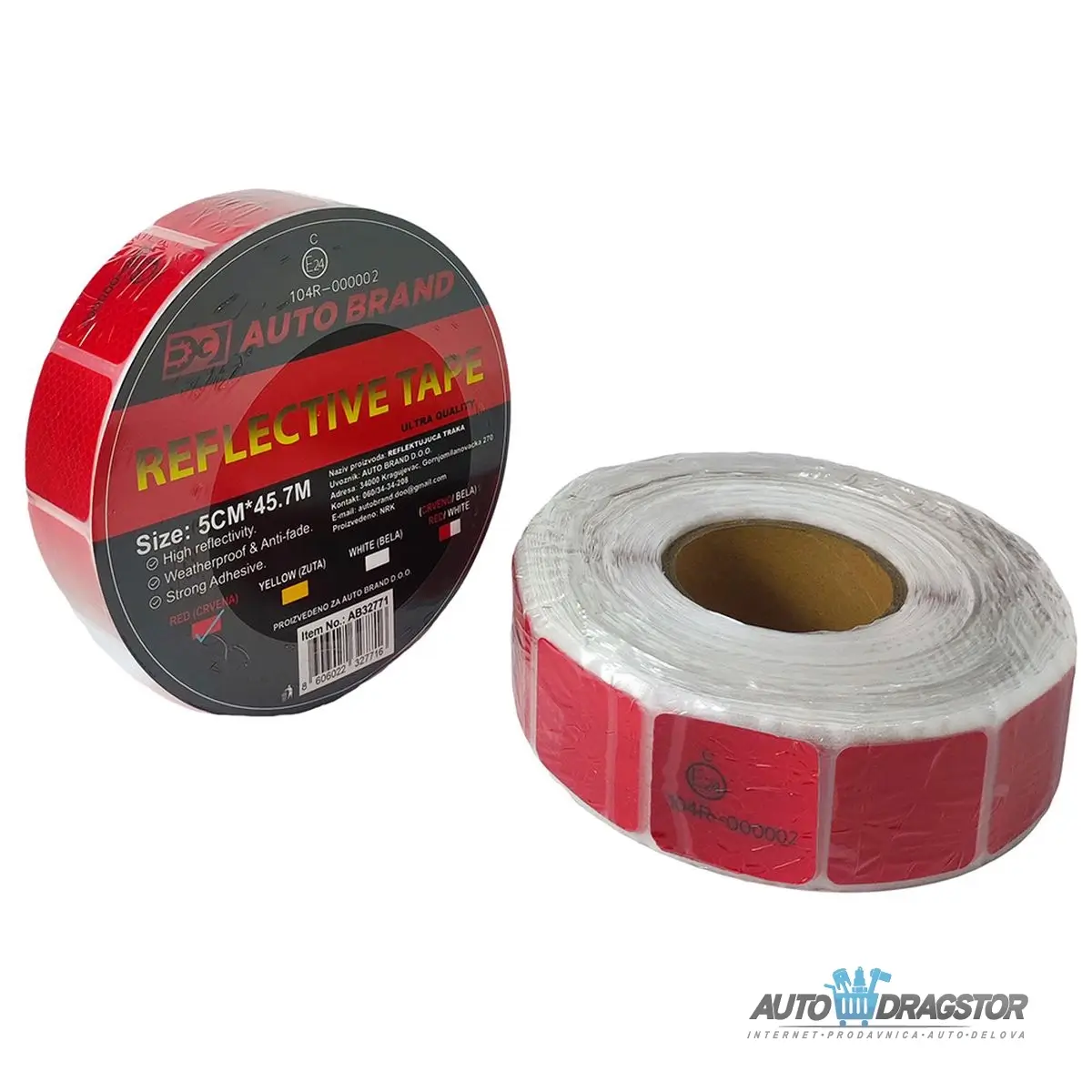 REFLEKTUJUCA SEGMENTNA TRAKA 45.7m/5cm CRVENA 