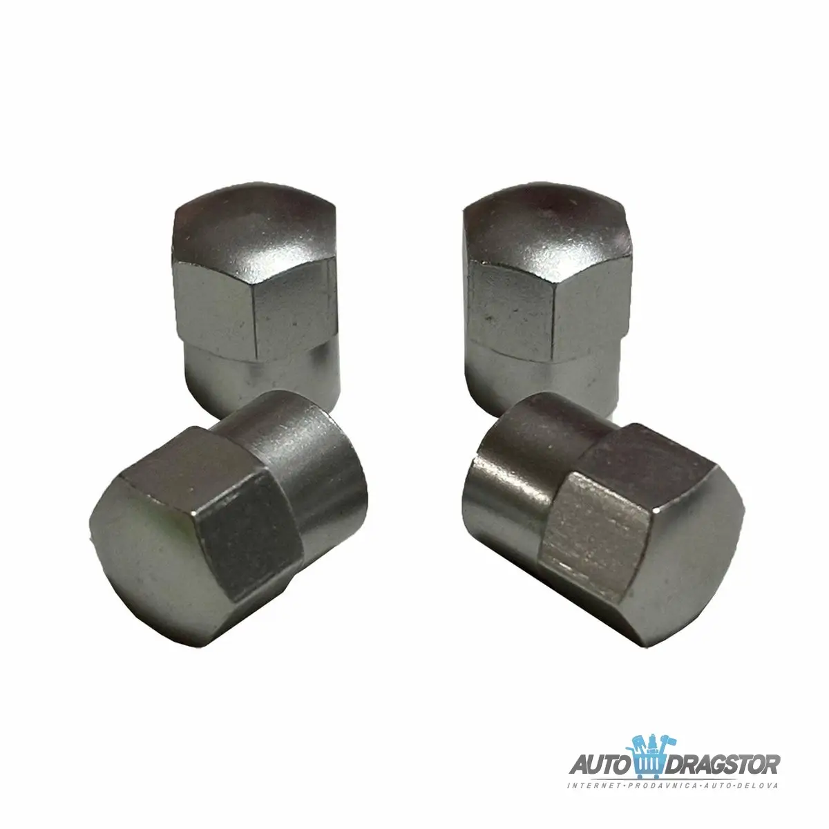 KAPICE VENTILA ALUMINIJUMSKE 4KOM SREBRNE 