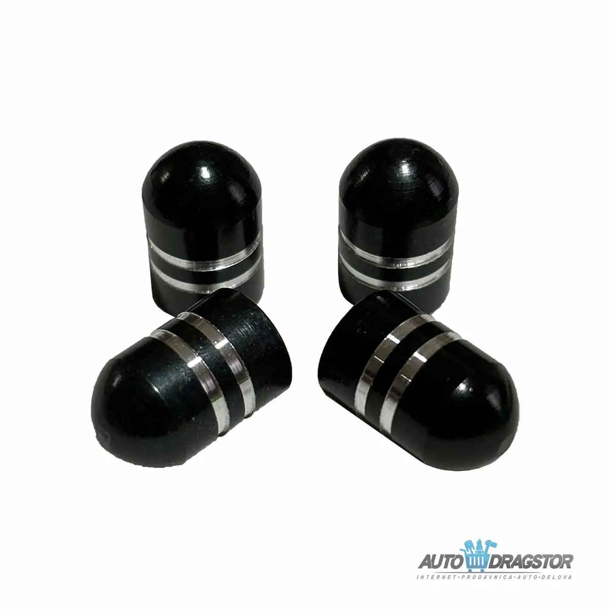 KAPICE VENTILA ALUMINIJUMSKE 4KOM CRNE 