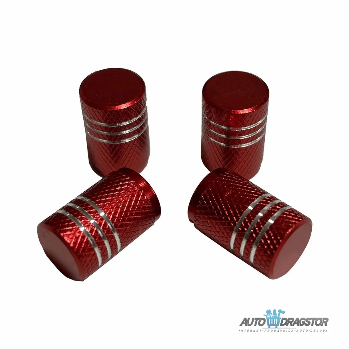 KAPICE VENTILA ALUMINIJUMSKE 4KOM CRVENA 