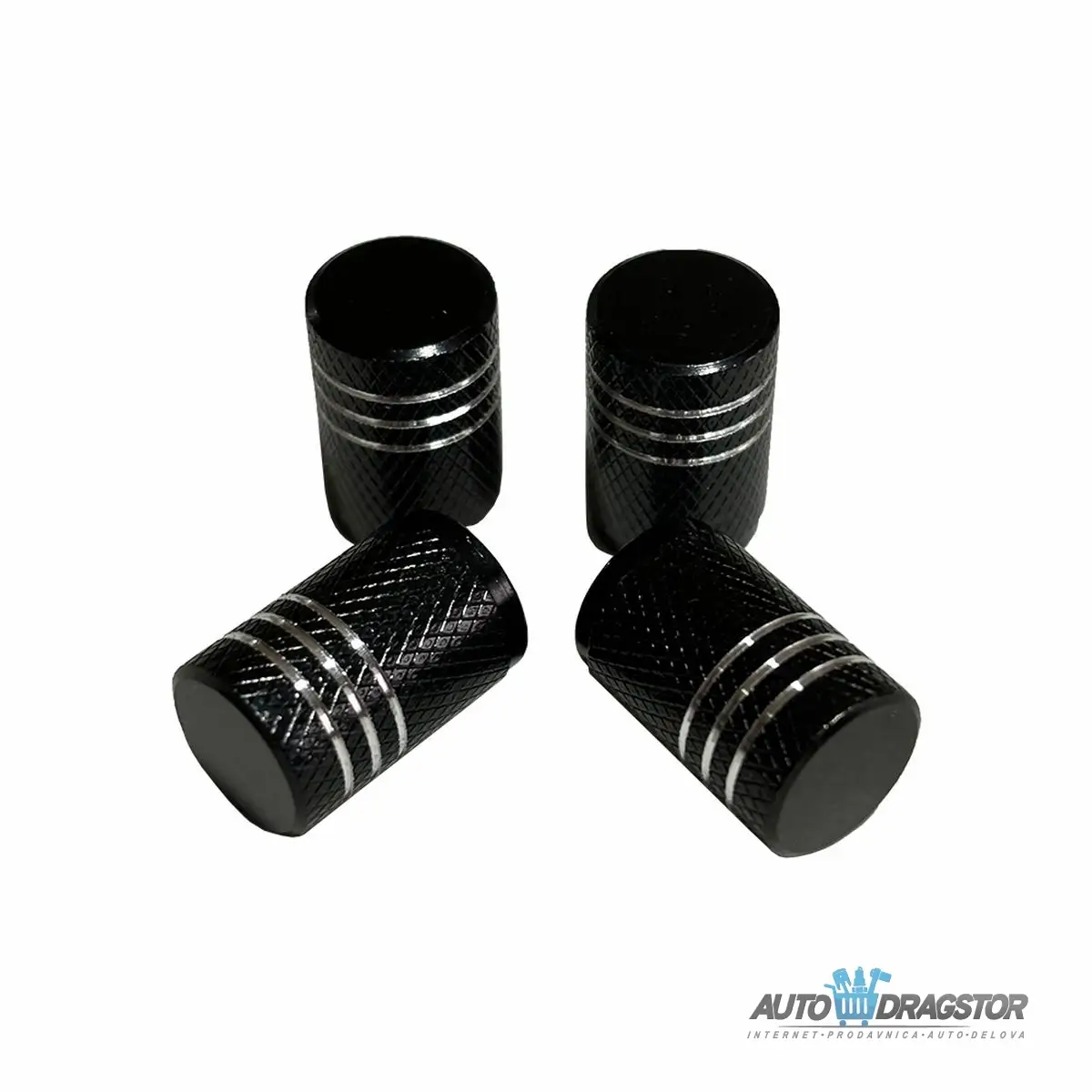 KAPICE VENTILA ALUMINIJUMSKE 4KOM CRNE 