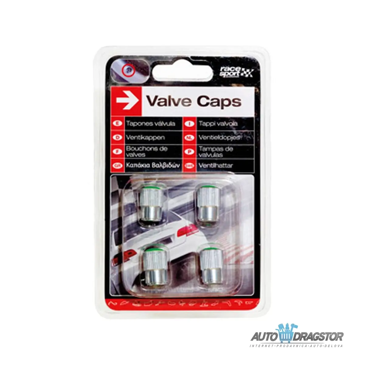 KAPICE VENTILA ALUMINIJUMSKE 4KOM ZELENE 