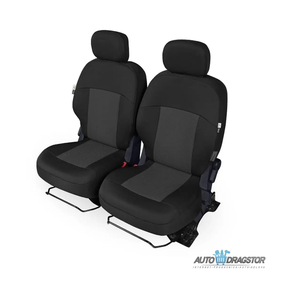 PRESVLAKE ZA PREDNJA SEDISTA CRNO/SIVA CITROEN BERLINGO/PEUGEOT PARTNER 2008-2018 