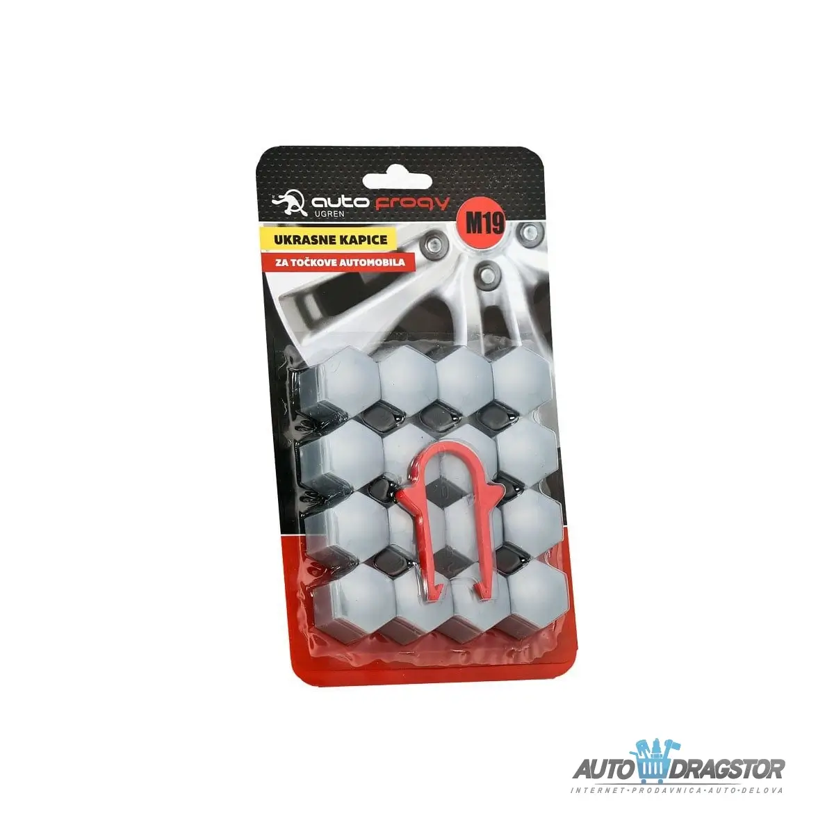 SET POKLOPACA ZA ŠRAFOVE TOCKA SIVI 16 KOM 19mm 