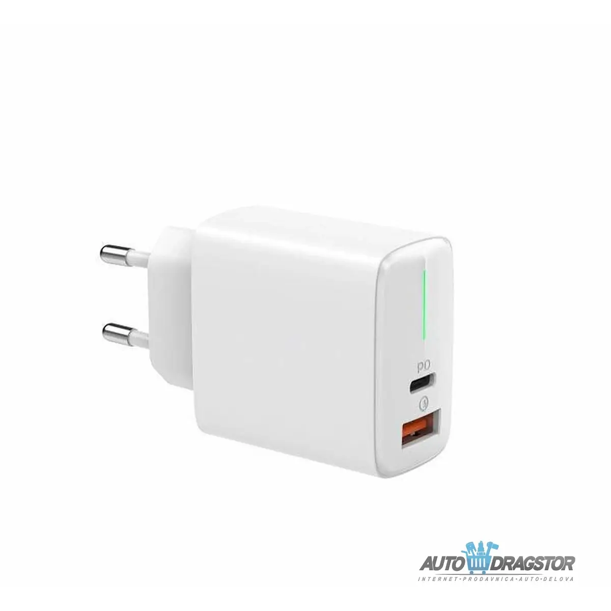 PUNJAC ZA MOBILNI USB A + USB-C QC 3.0 