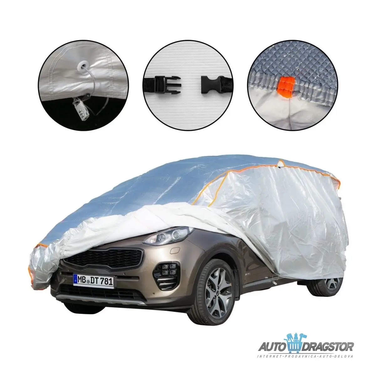 PROTIVGRADNA CERADA VELICINA M ZA SUV VOZILA 432x185x145CM 