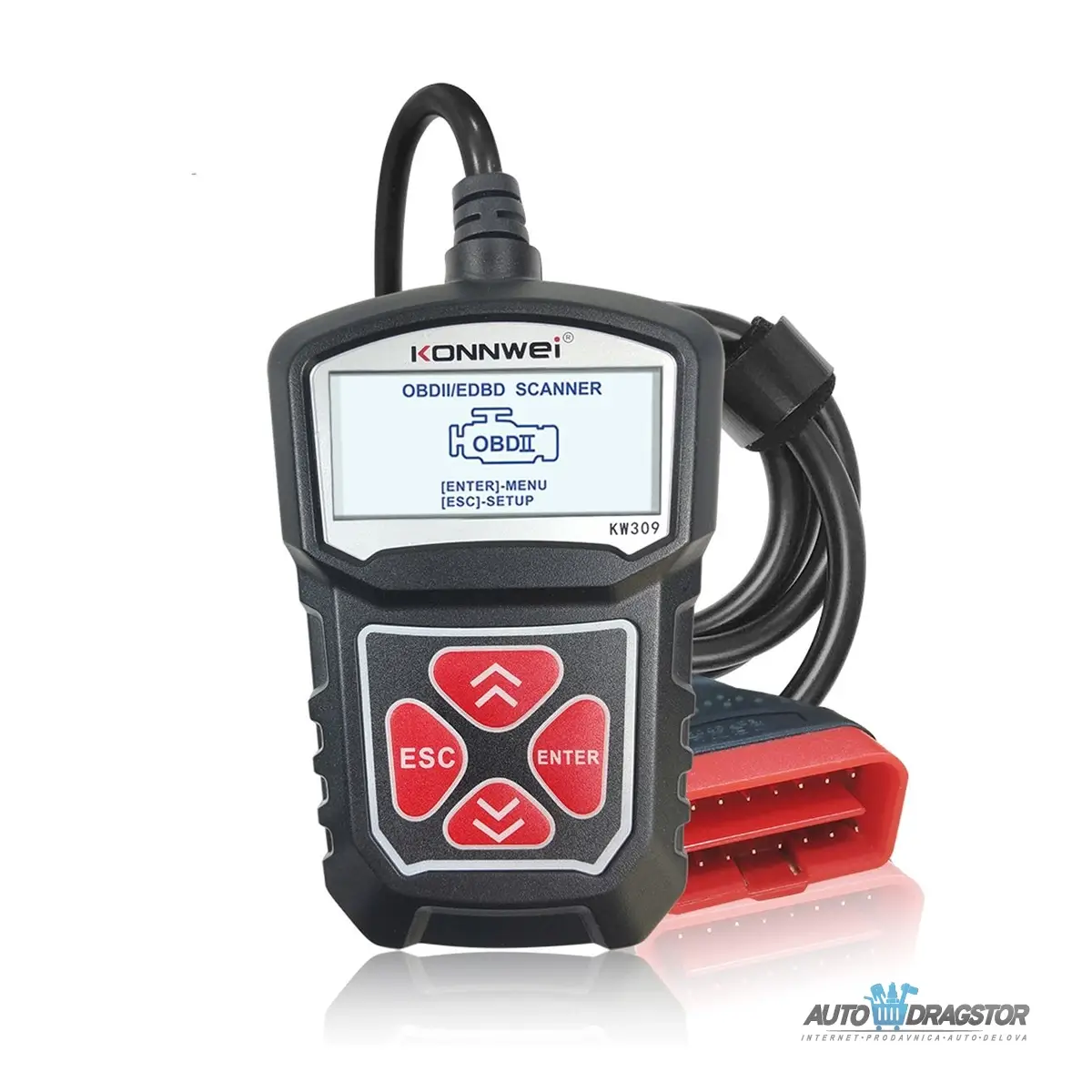 UNIVERZALNI OBD2 DIJAGNOSTIČKI SKENER ZA VOZILA NA 12V 