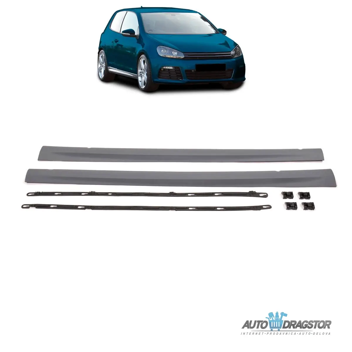 VW GOLF 6 2008-2012 PLASTICNI PRAGOVI R20 STIL 5V 