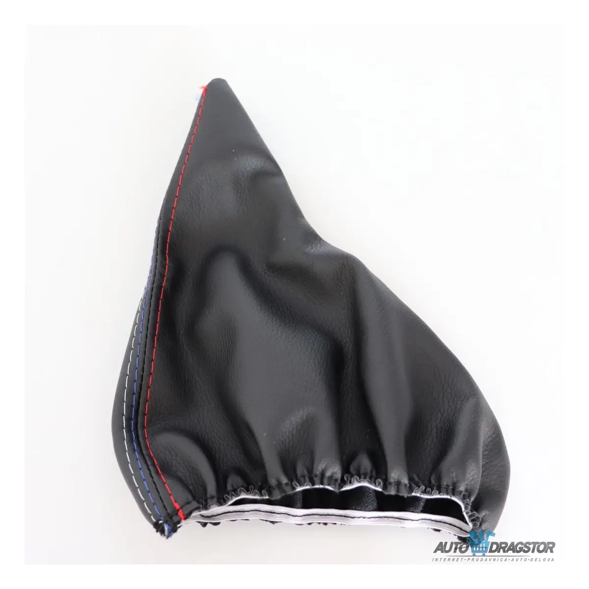 BMW E36/E46 KOŽICA ZA MENJAČ I RUČNU KOČNICU SET SA CRVENO/PLAVO/BELIM KONCEM 