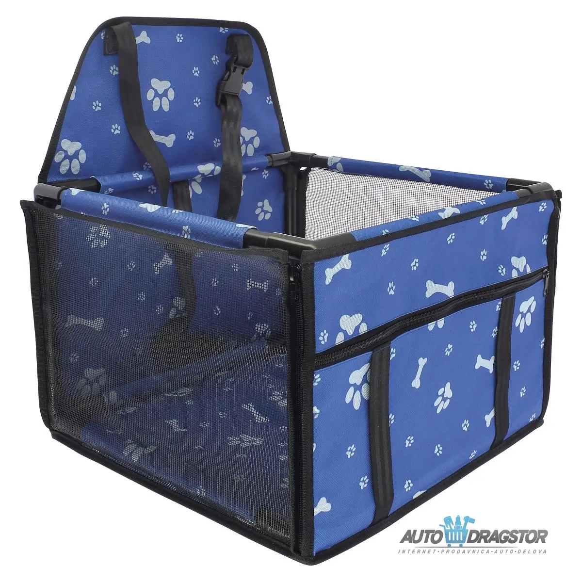 TRANSPORTNA TORBA ZA ZIVOTINJE 38.5x38.5x27CM PLAVA 