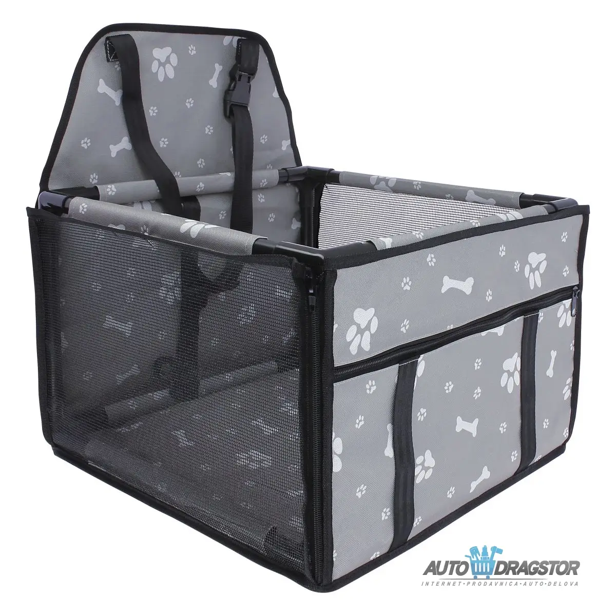 TRANSPORTNA TORBA ZA ZIVOTINJE 38.5x38.5x27CM SIVA 