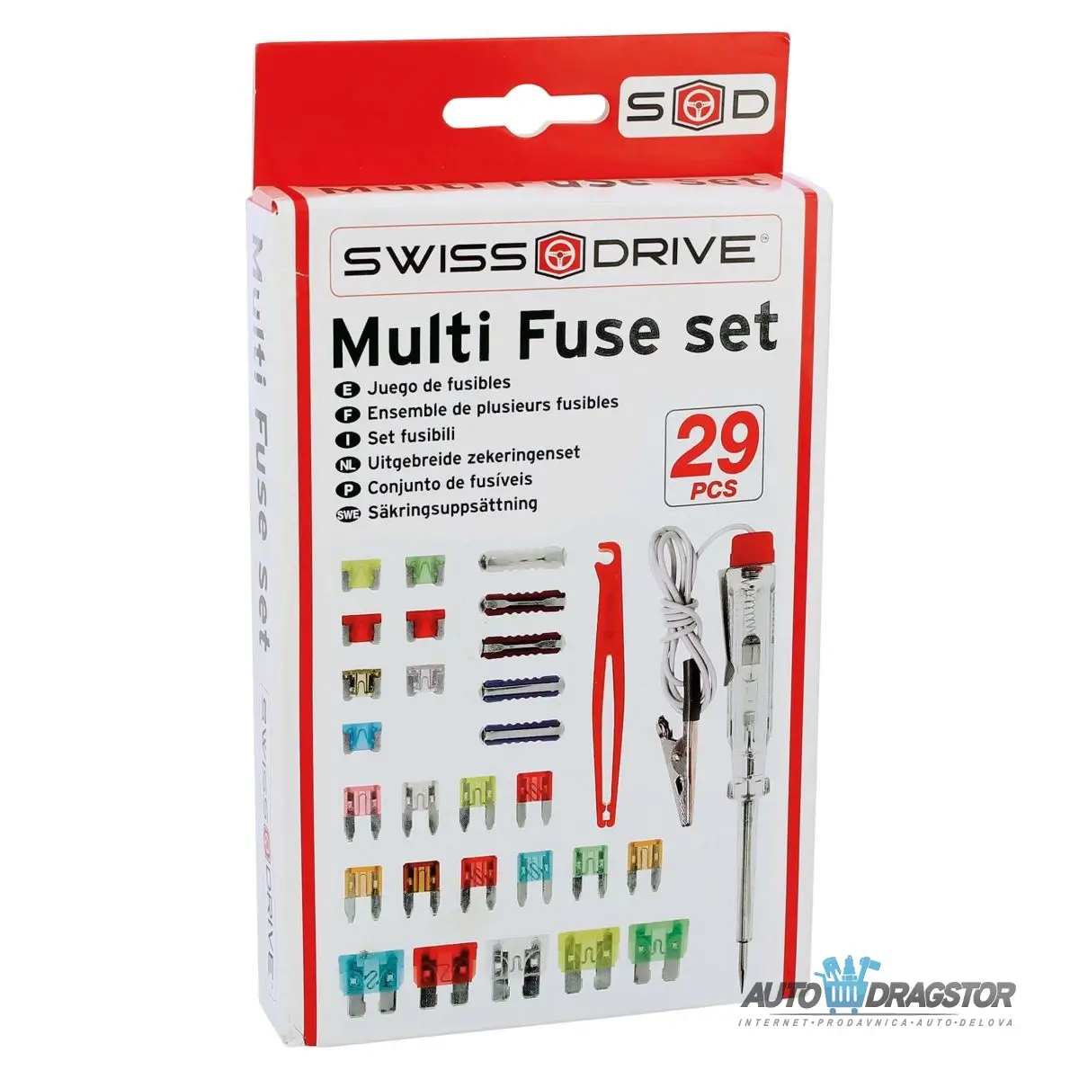 OSIGURACI SET (SET OSIGURACA/ALAT ZA VAĐENJE/GLINERICA)  SET SADRŽI 29KOM 