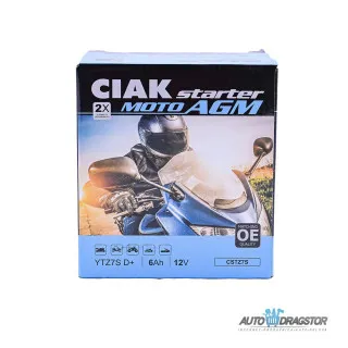AKUMULATOR 12V 6Ah D+ YTZ7S-H STARTER MOT 
