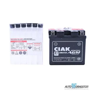 AKUMULATOR 12V 6Ah D+ YTZ7S-H STARTER MOT 
