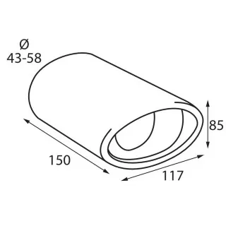 NASTAVAK AUSPUHA 43-58mm PROHROMSKI TS-17L 