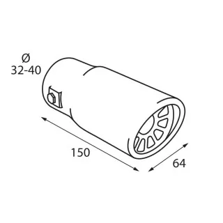 NASTAVAK AUSPUHA 32-40mm PROHROMSKI TS-53 