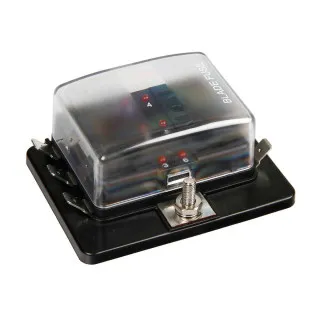 KUĆIŠTE ZA OSIGURAČE SA 6 LED INDIKATORA/I ULAZ/6 IZLAZA 