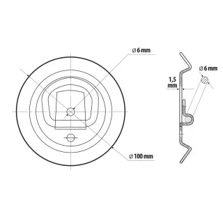 ČELICNE KOPČE ZA VEZIVANJE TERETA U TOVARNOM PROSTORU 2KOM SA SETOM ZA MONTAŽU G-1 