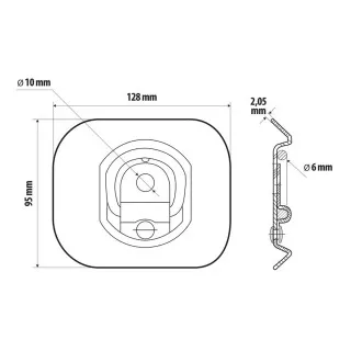 ČELICNE KOPČE ZA VEZIVANJE TERETA U TOVARNOM PROSTORU 2KOM SA SETOM ZA MONTAŽU G-2 