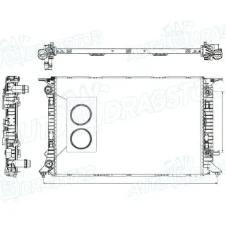 Hladnjak AUDI A4 (B8/8K), 07-16; A5 (B8/8T/F), 07-16; A6 (C7/4G), 10-18; Q3 (8U), 11-; Q5 (8R), 09-16; 
