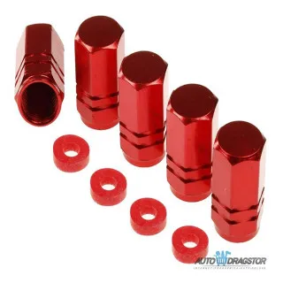 KAPICE VENTILA ALUMINIJUMSKE 5KOM CRVENE 