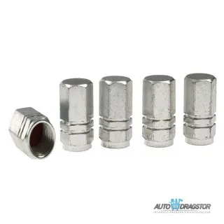 KAPICE VENTILA ALUMINIJUMSKE 5KOM SREBRNE 