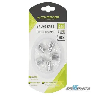 KAPICE VENTILA ALUMINIJUMSKE 5KOM SREBRNE 