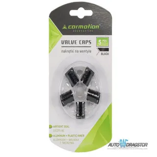 KAPICE VENTILA ALUMINIJUMSKE 5KOM CRNE 