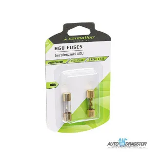 STAKLENI OSIGURAČ AGU 10.3x38MM 40A 2KOM 