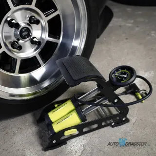 NOŽNA PUMPA SA MANOMETROM 11 BARA/160 PSI 2 CILINDRA 