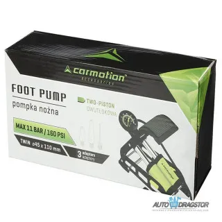 NOŽNA PUMPA SA MANOMETROM 11 BARA/160 PSI 2 CILINDRA 