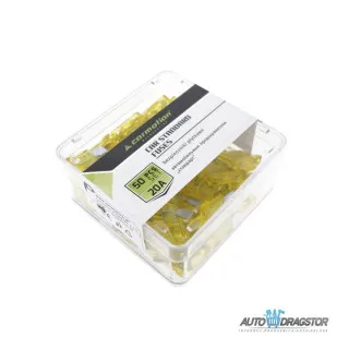 OSIGURAČI 20A 50KOM  PLASTIČNA KUTIJA 