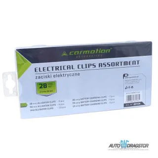 KLJEŠTA ZA START KABLOVE 28KOM SET SADRŽI:6KOM 50MM,6 KOM 38MM,10 MINI,2KOM 30A,2KOM 25A,2KOM 10A 