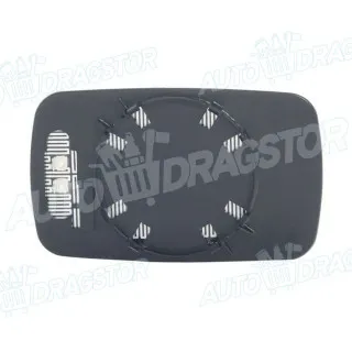 Staklo retrovizora sa nosačem BMW 3 (E46), 98-06; 