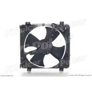 Ventilator hladnjaka sa nosačem HONDA CIVIC (EJ/EK), 95-01; CIVIC (EP/EU/EV), 01-05; CIVIC (MA/MB/MC2), 95-01; 