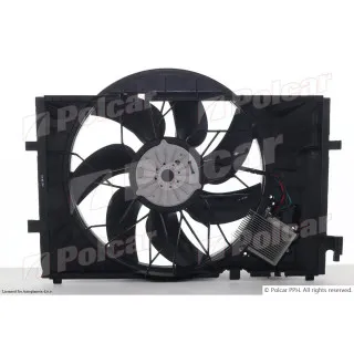 Ventilator hladnjaka sa nosačem MERCEDES C-KLASSE (W203), 00-07; CLC-KLASSE (CL203), 08-11; CLK-KLASSE (C209), 02-10; 